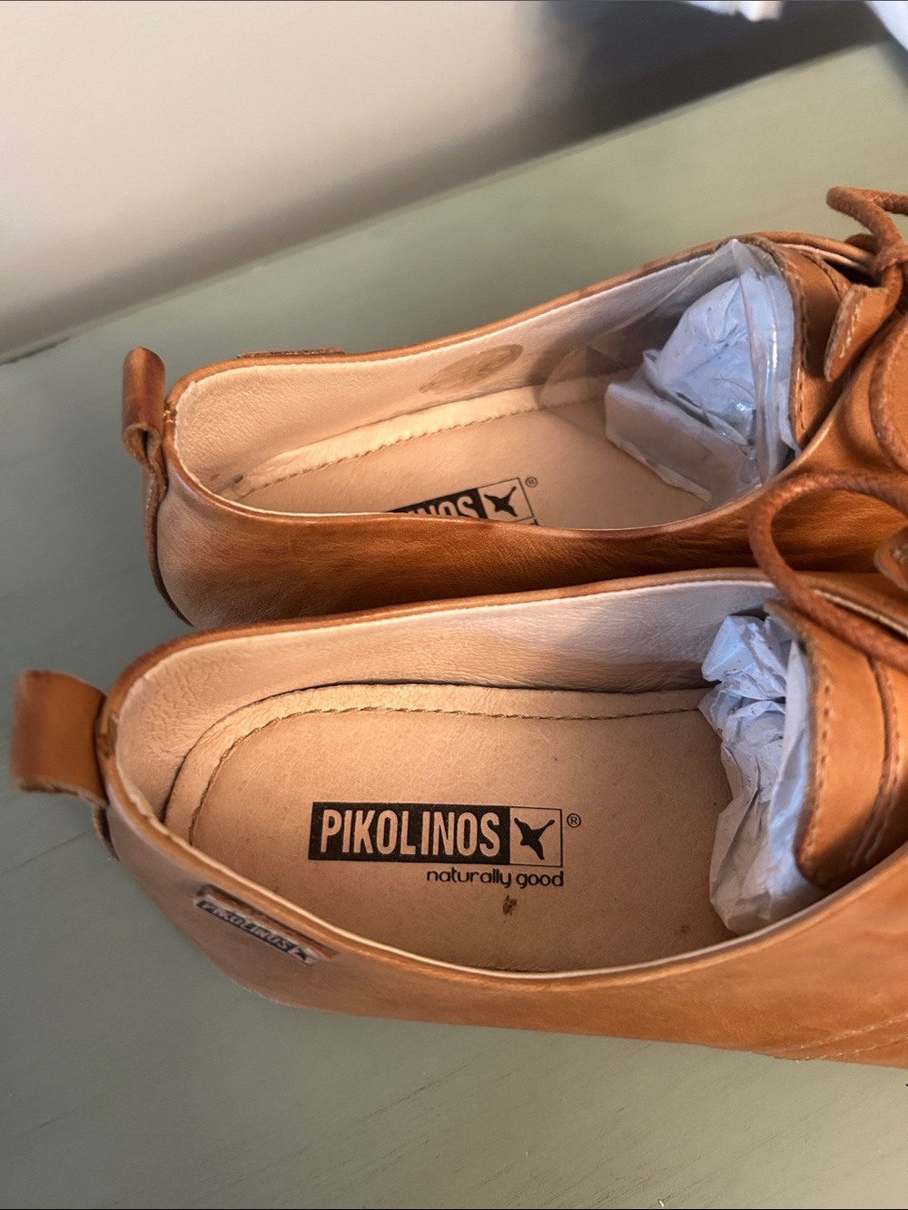 PIKOLINOS Women's Leather Loafers in Cognac Tan